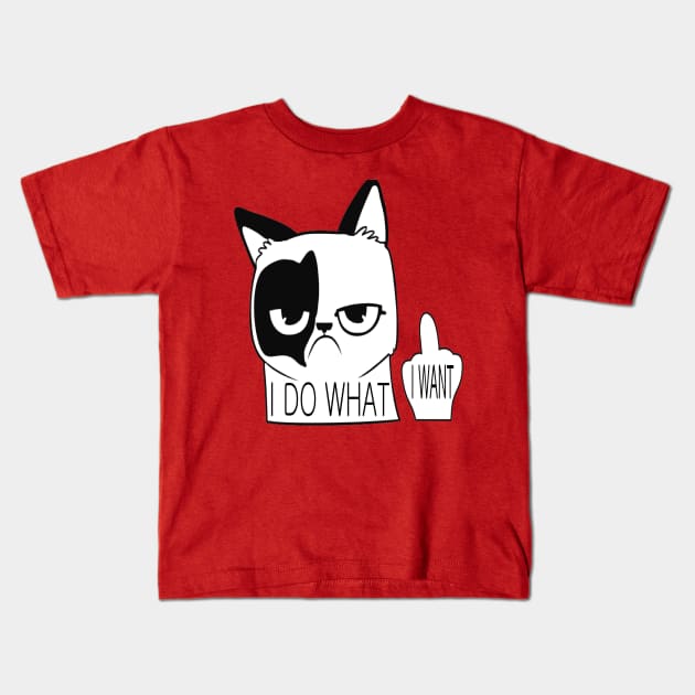 I DO WHAT I WANT Kids T-Shirt by TOPTshirt